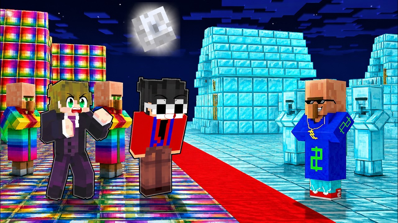 Diamond Villagers SPLIT The Village in HALF in Minecraft!