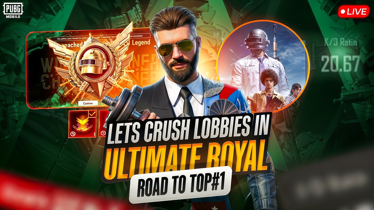 RANK 3 DONE ON GAMING HEADS ACCOUNT LET's MAINTAIN ULTIMATE ROYALE PUBG MOBILE LIVE mmWOLF LIVE