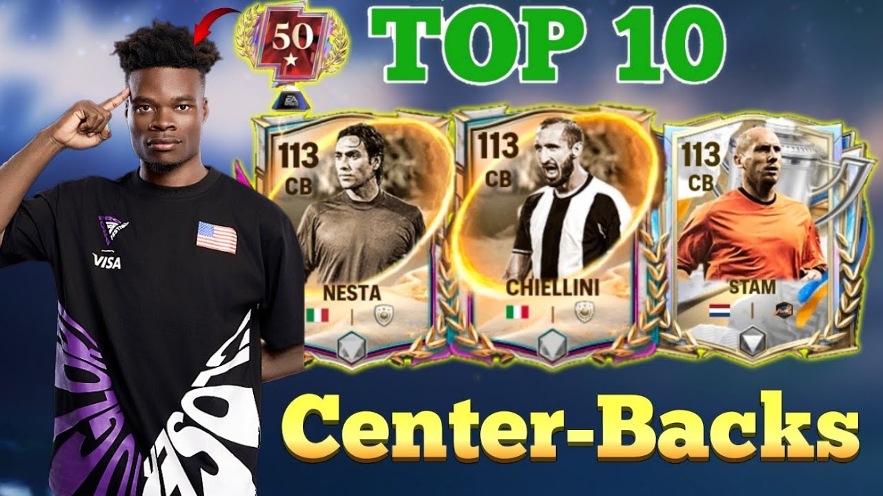 Top 10 Center-Backs(CB) for H2H after FOOTYVERSE Update! || Top 50 h2h player - FC MOBILE background