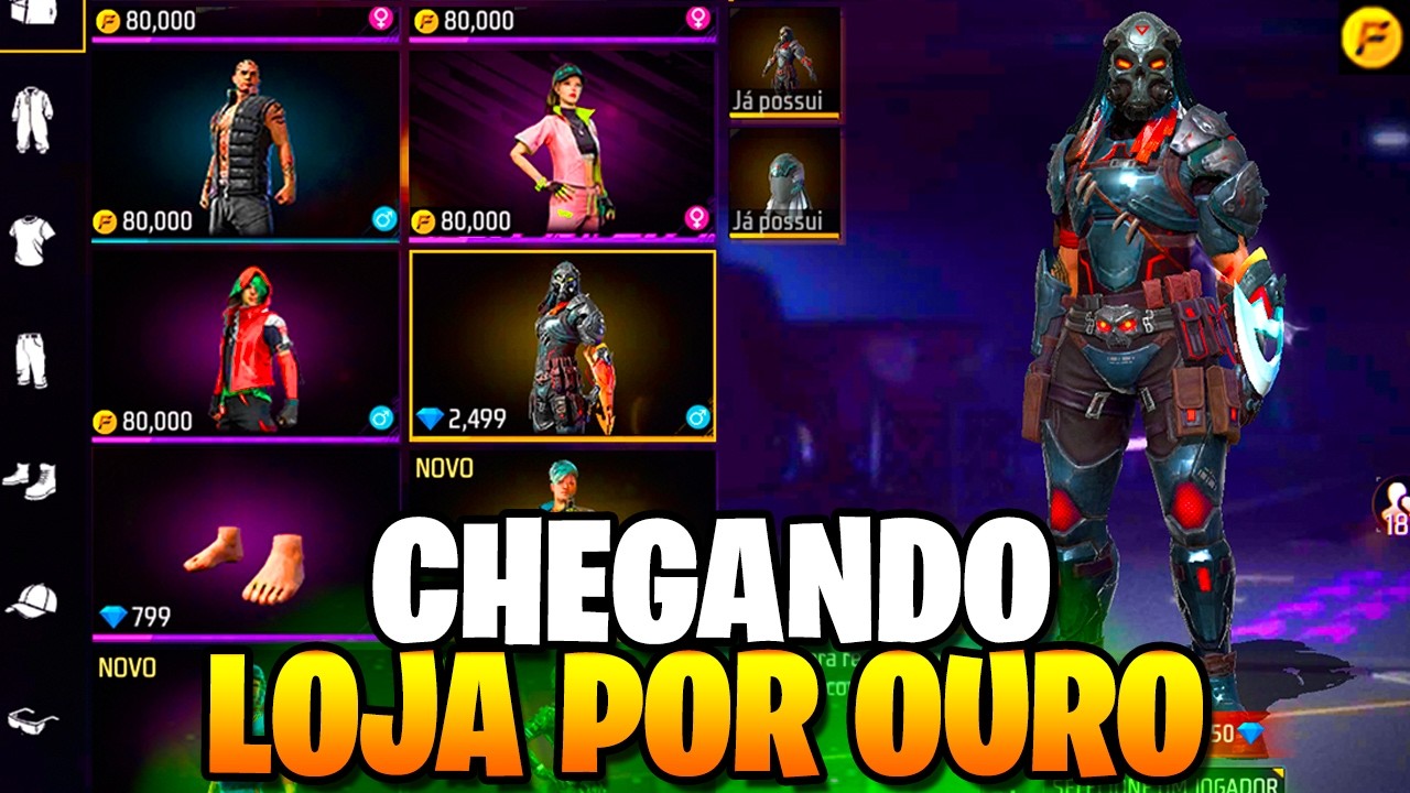 MELHOR EVENTO! LOJA POR OURO, SKIN EVOLUTIVA, NOVO PUNHO, VOLTA DE INCUBADORA, NOVIDADES FREE FIRE