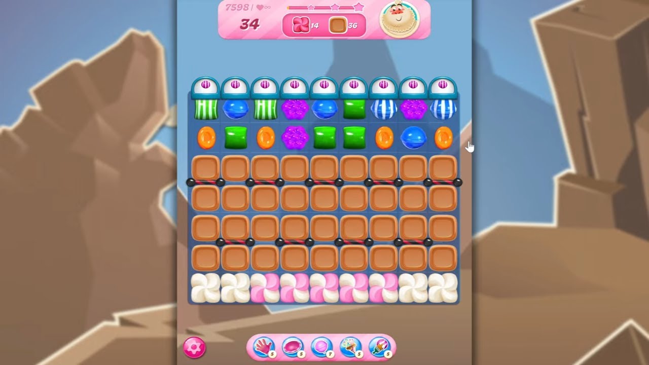 Candy Crush Saga LEVEL 7598 NO BOOSTERS (new version)🐟☑️