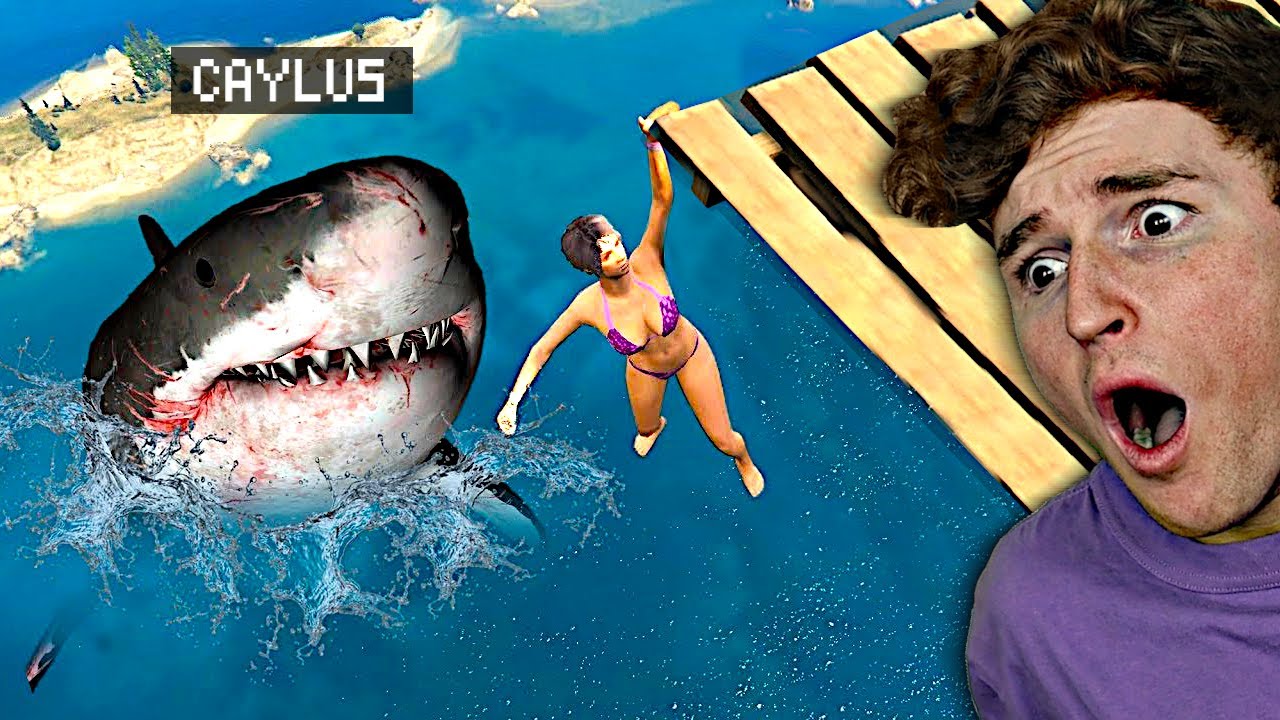 SCARY Megalodon Eats Everyone In GTA 5.. (GTA 5 Mods) background