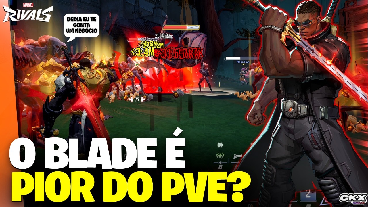 AS BUILDS DO BLADE NO MODO PVE MARVEL RIVALS