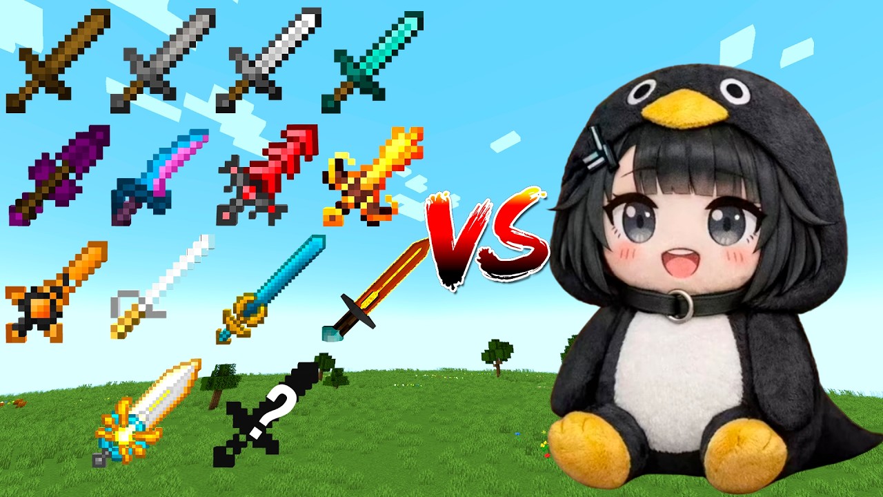 Which Sword is STRONGER vs Strange Creatures in minecraft? background