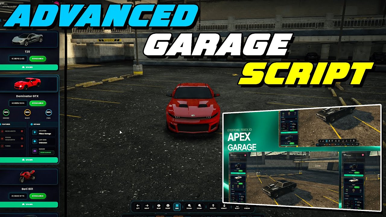 Free Advanced Garage Script | APEX Garage Pro | QBCore/ESX | FiveM Tutorial #152 background