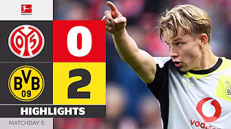 Svensson Leads The Way! | MAINZ 05 - BORUSSIA DORTMUND | Highlights | Matchday 5 – Bundesliga 25/26 backdrop