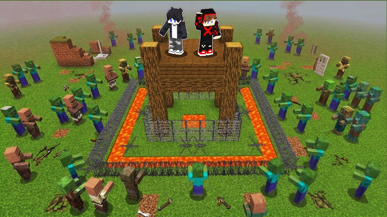 Zombie Apocalypse vs MOST SECURE TOWER in Minecraft