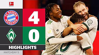 4 Goals, 3 Milestones! | FC BAYERN - WERDER BREMEN | Highlights | Matchday 5 – Bundesliga 2025/26