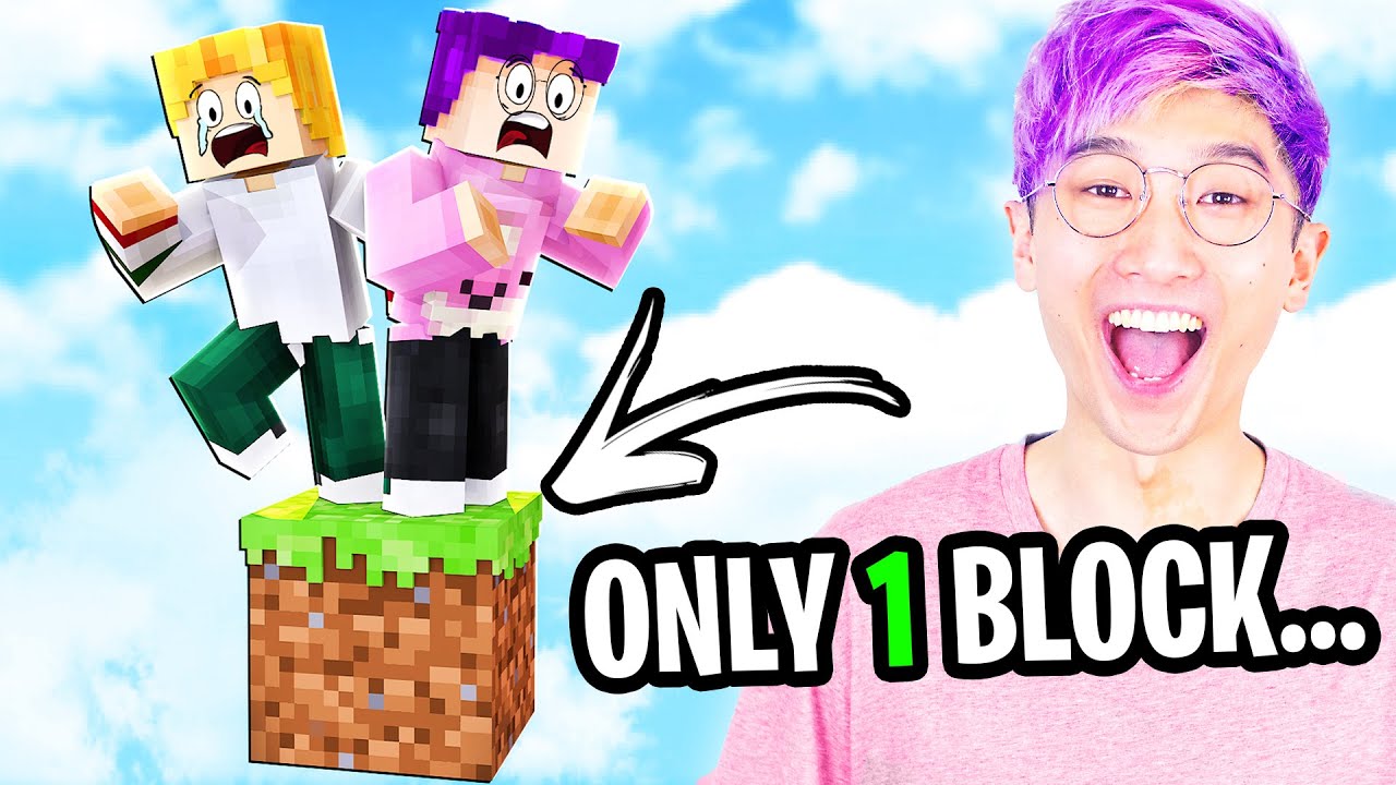 Can We Beat MINECRAFT BUT IT'S ONLY ONE BLOCK!? (SKYBLOCK) background