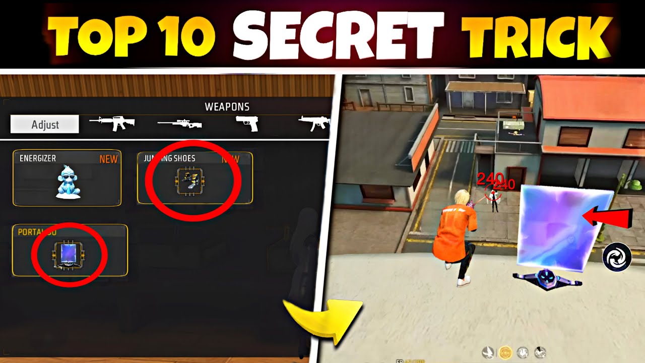 FREE FIRE TOP 10 TRICKS OB46 UPDATE | PROFESSIONAL GAMER background