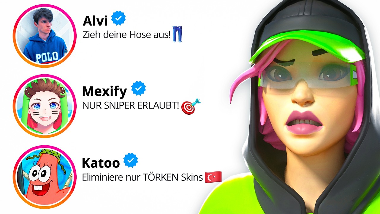 5 YOUTUBER KONTROLLIEREN MEINE FORTNITE RUNDEN! 😂