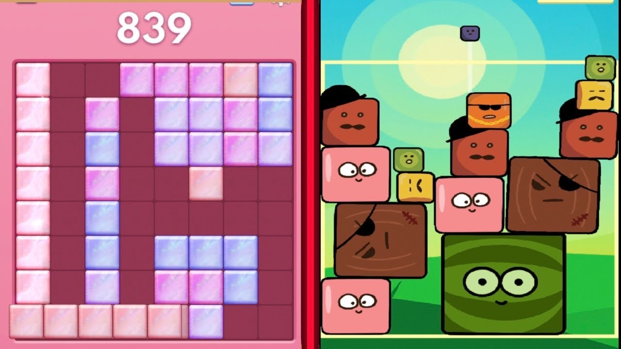 Block Blast Puzzle VS Square Watermelon game Satisfying Gameplay ๐งฉ๐โจ