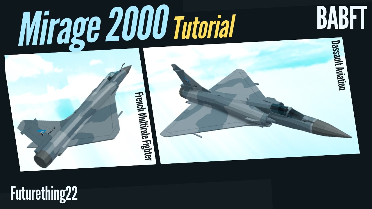 Mirage 2000 Fighter Jet Tutorial (Roblox Build a Boat for Treasure)