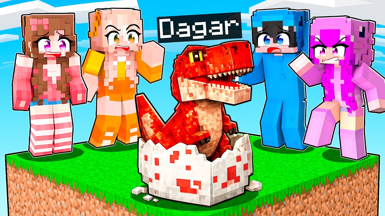 Me Hice pasar por BEBÉ T-REX en UN CHUNK en Minecraft!