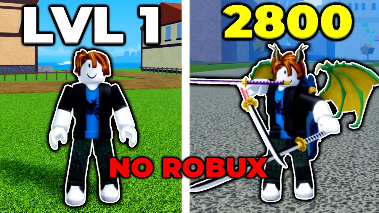 Noob To Max With NO ROBUX In Blox Fruits!