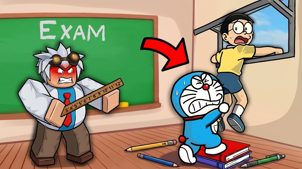Nobita Escaping Evil School background