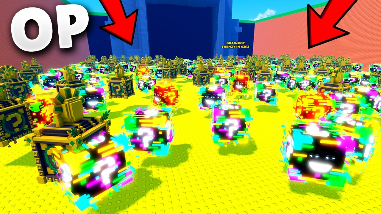 Lots of INFINITY and TEMPLE LUCKY BLOCKS! ADMIN ABUSE in ESCAPE TSUNAMI for Brainrots Funny Moments