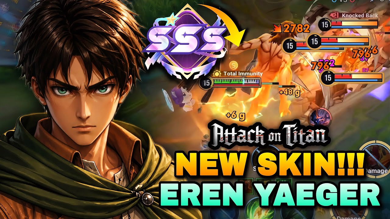 SSS! ZHANG FEI EREN YAEGER AOT SKIN UNLIMITED CC & INSANE TANK GAMEPLAY! | HONOR OF KINGS