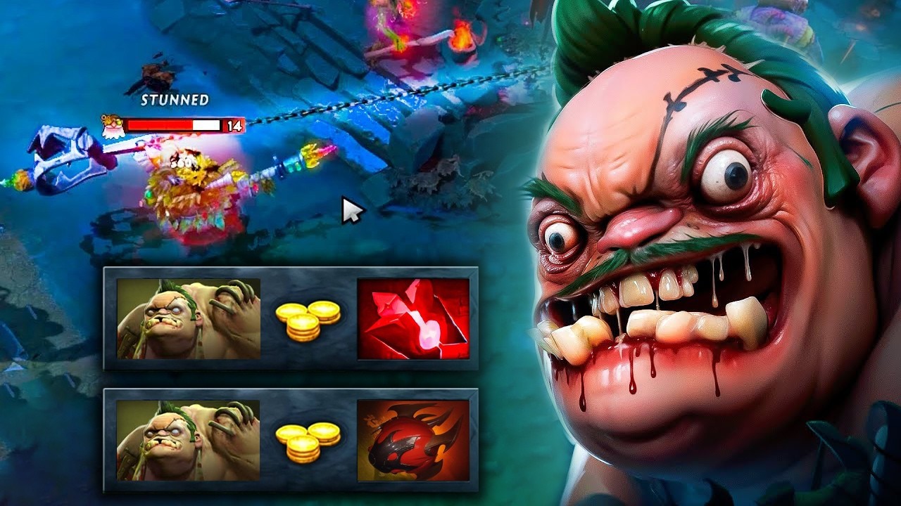 Unkillable Pudge Bloodstone + Heart Build 31Kills + Rampage Dota 2