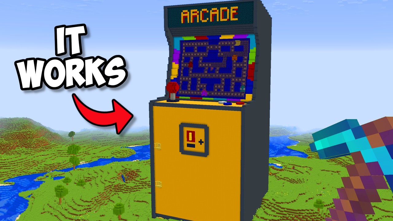 I Built A Working Arcade Machine in Minecraft Hardcore