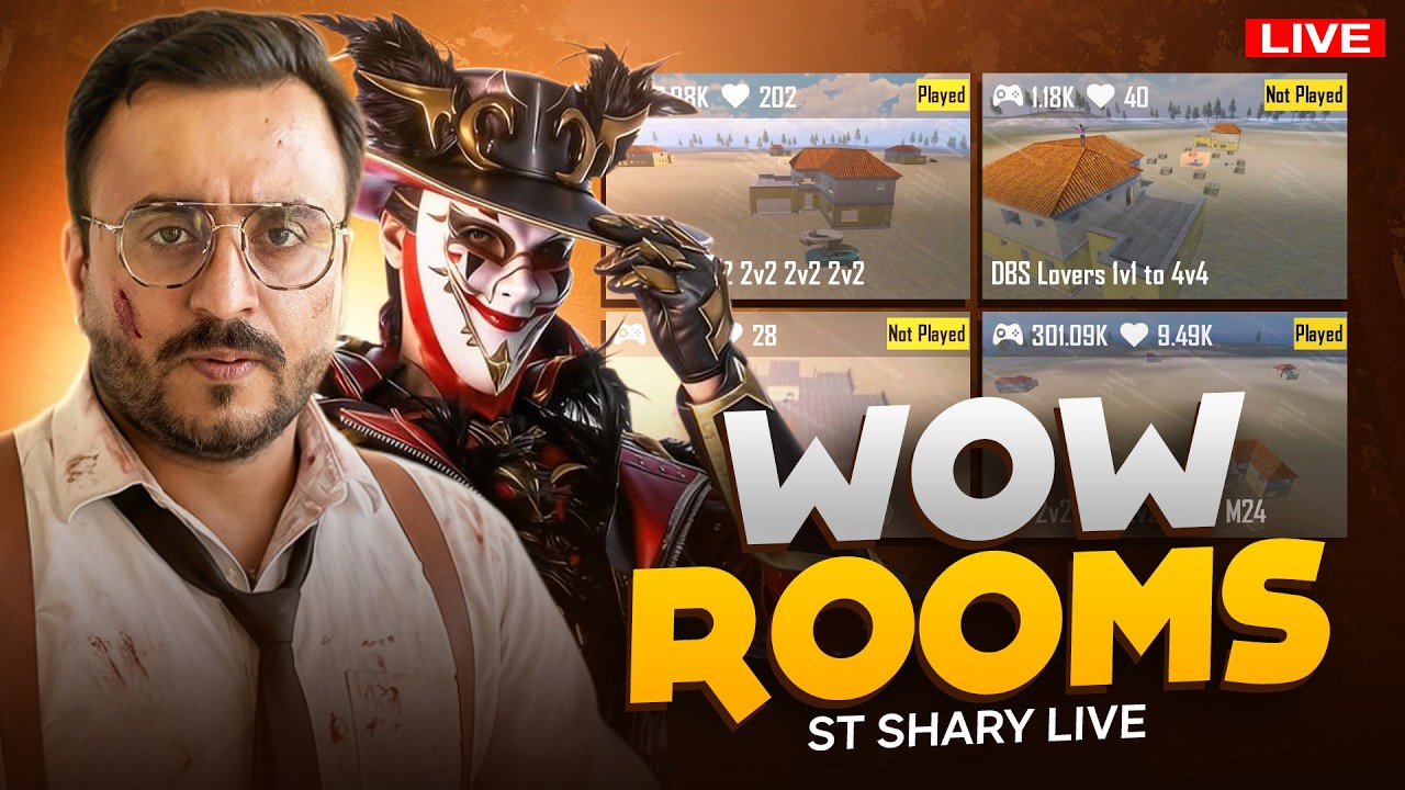 Wow, Rooms And Classic Gameplay in Pubg Mobile | ST Shary is Live From Germany |