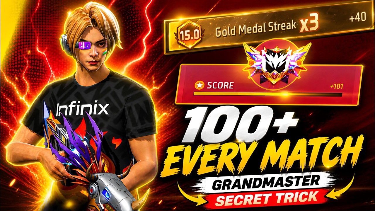 1 दिन में Grandmaster कैसे जाये 😳 | 100+ Score Secret BR Rank Tips & Tricks 2026