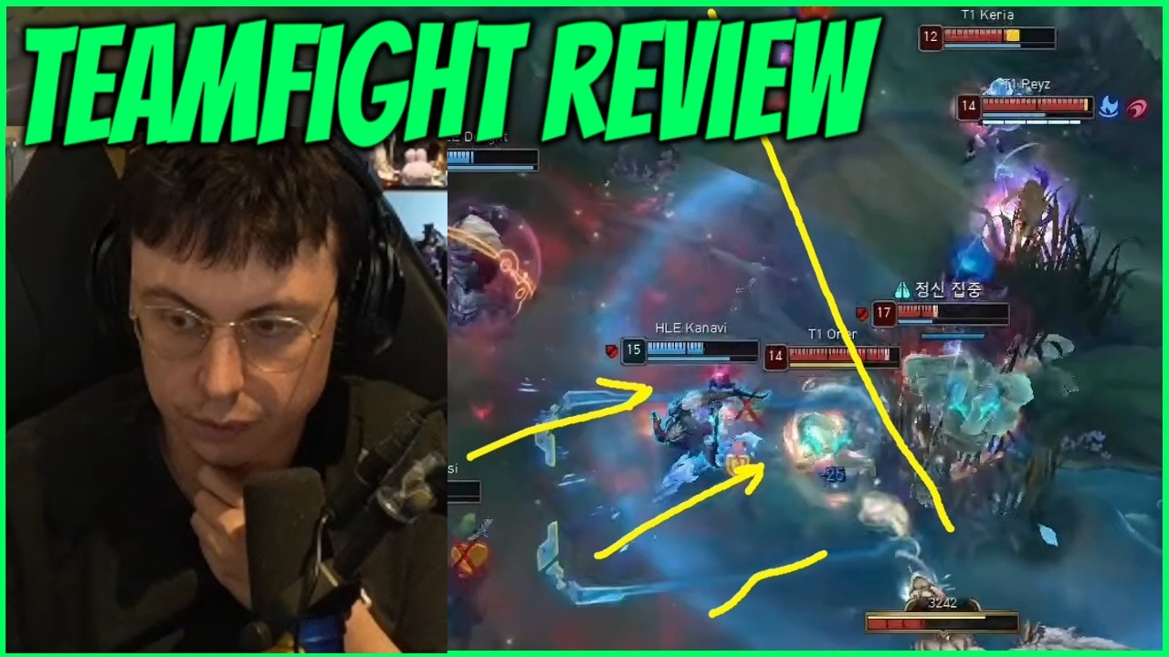 Caedrel Reviews T1 Teamfighting VS HLE