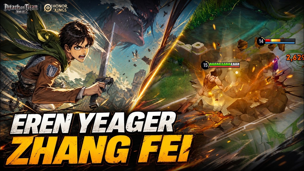 Zhang Fei x Eren Skin is INSANE! | Max Graphics Gameplay | Honor of Kings