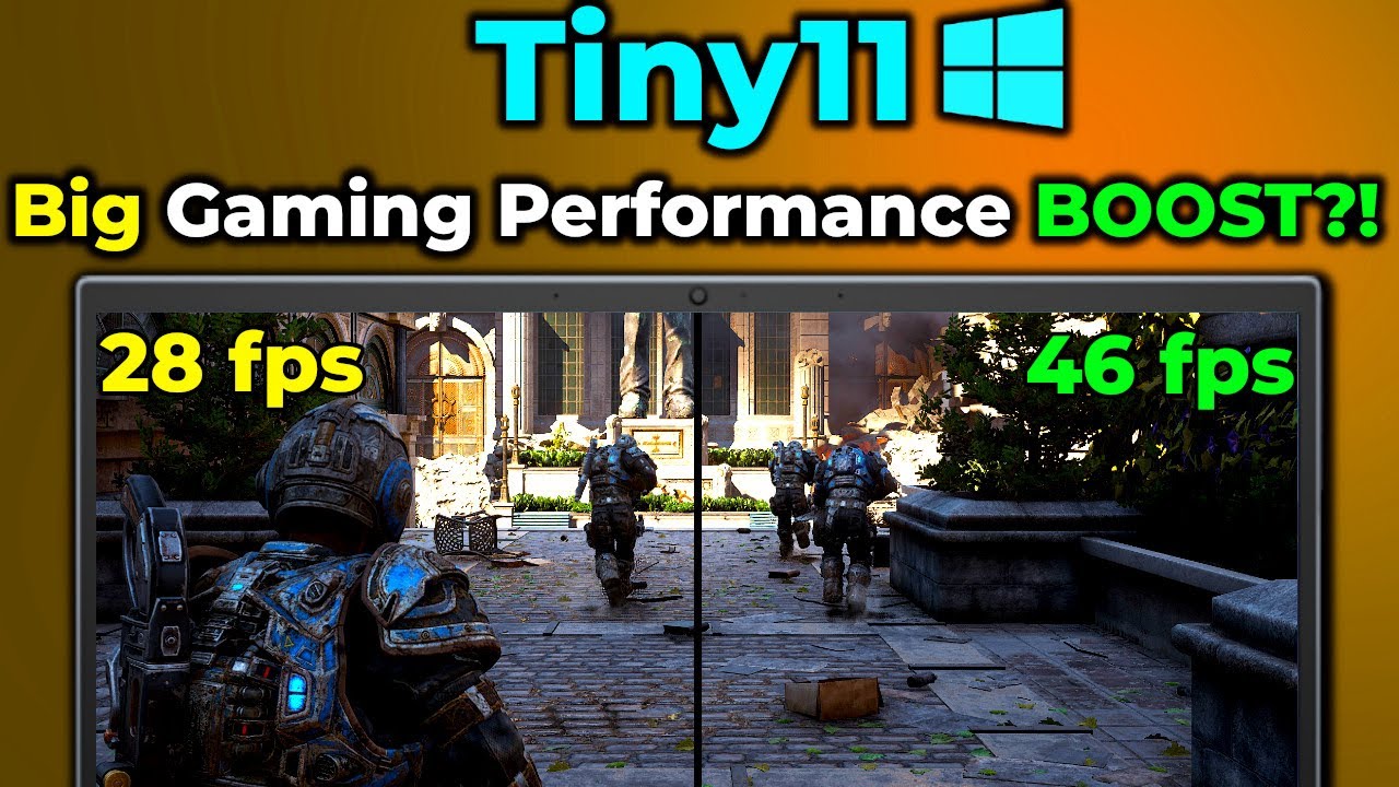 Tiny11 Big Gaming Performance Boost? | Ultra Light Weight Windows 11 | Ryzen R5 5500U | No Bloatware background