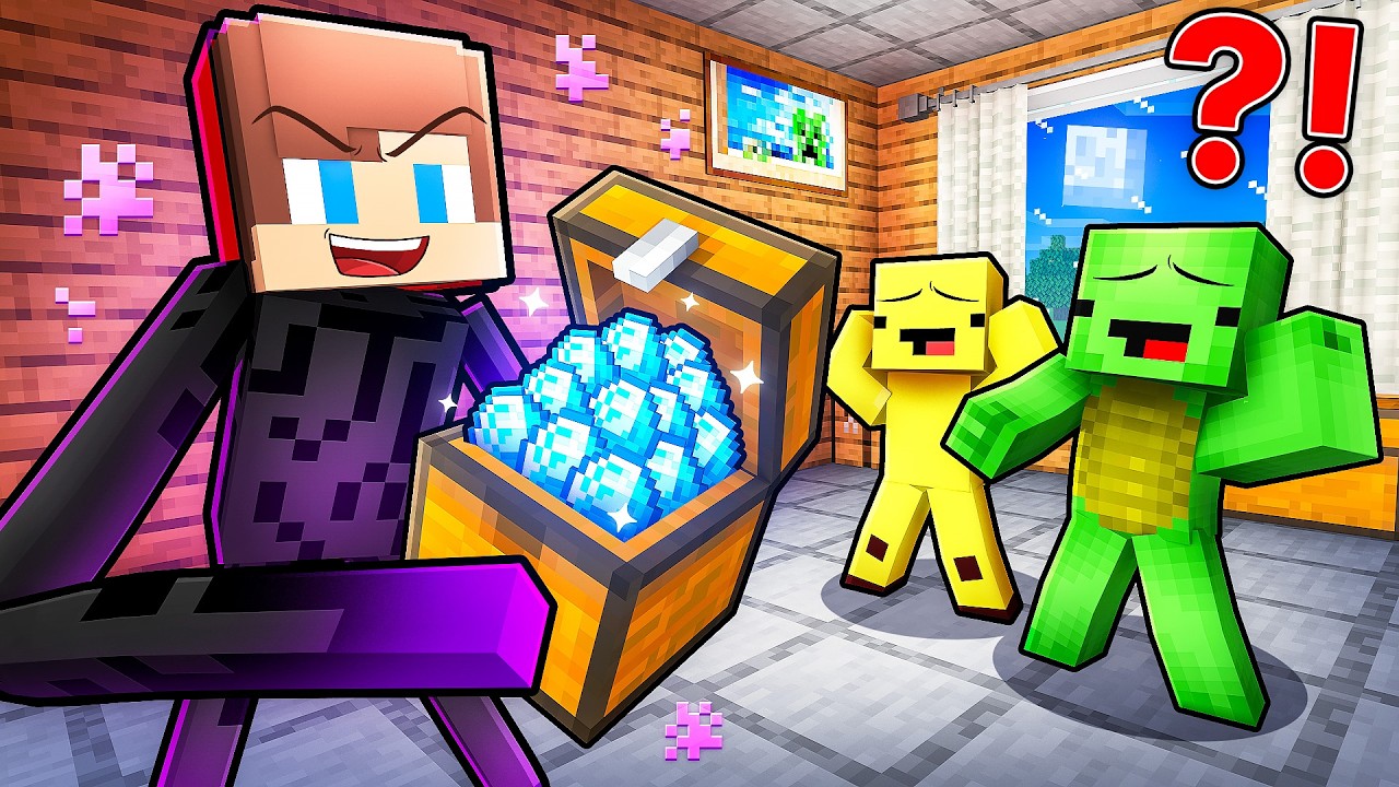 JJ Can TRANSFORM To Prank His FRIENDS in Minecraft...