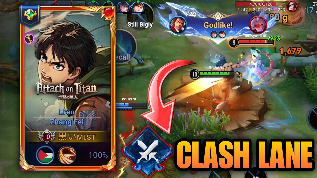 Clash Lane Zhang Fei is a Beast now 🤯 Insane Match with new Eren skin | Honor of Kings background
