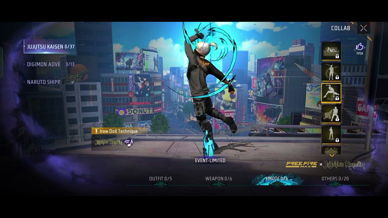 OB52 Update Free Fire: Jujutsu Kaisen Weapon Skins & Emotes Showdown π