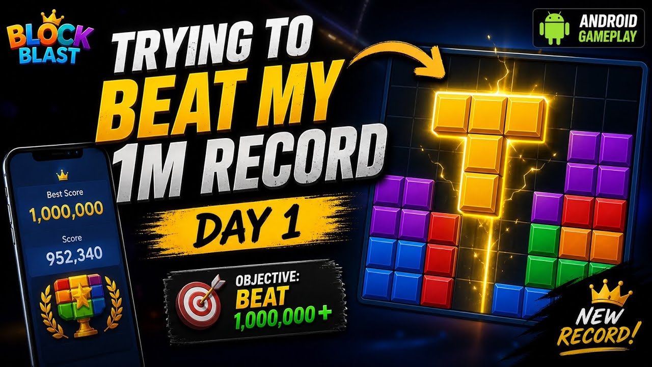 Trying to Beat My 1M Record – Day 1 | Block Blast (Android Gameplay)