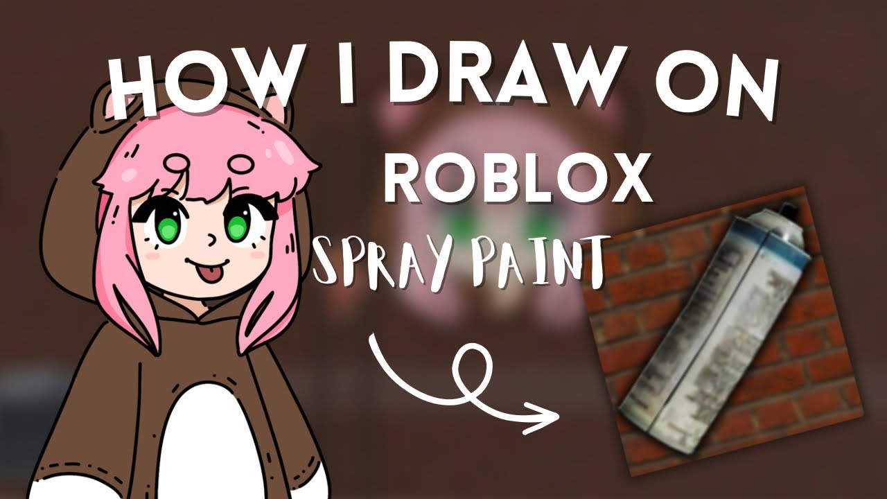 How I draw on Roblox Spray Paint (Tutorial) + Voice Reveal background