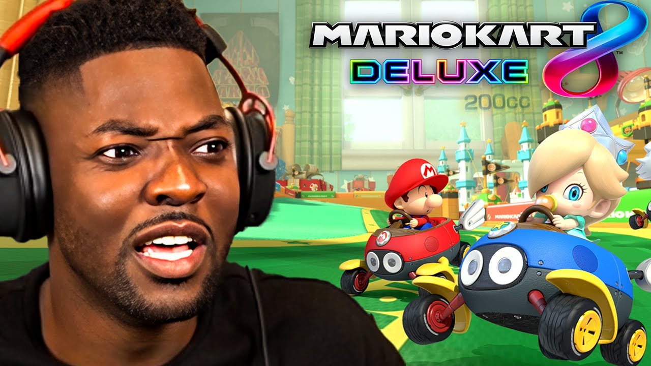 FIRST TIME RACING WITH 200 CC (Mario Kart 8) background