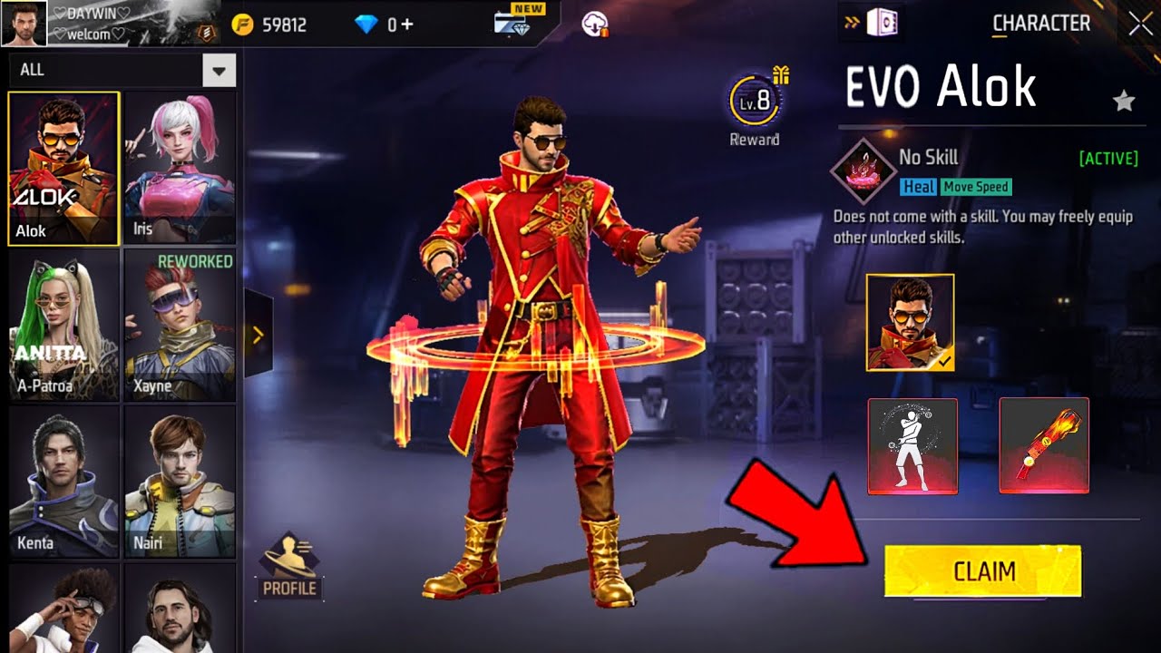 EVO ALOK π± OPEN NOW π AMAZING REWARDS π FREE FIRE
