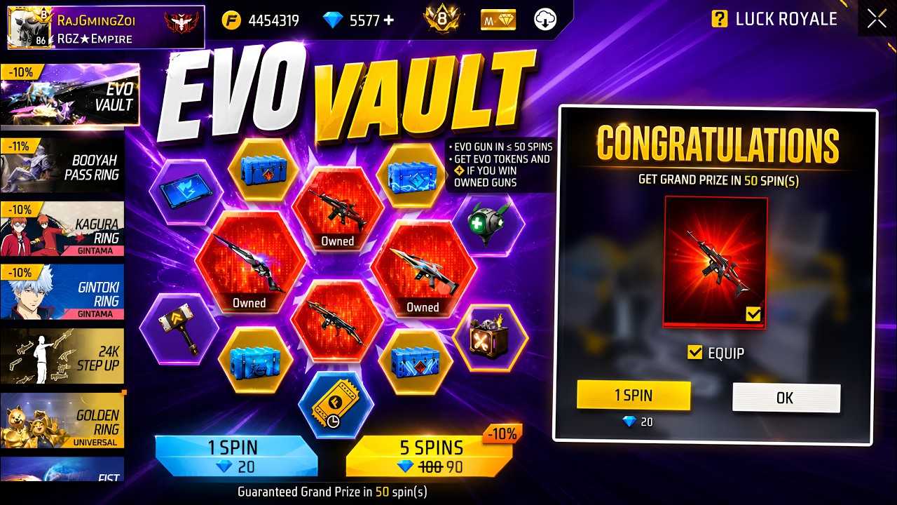 New Evo Vault 1 Spin Trick ๐คฉ| Free Fire Evo Vault Event 2 May 2026