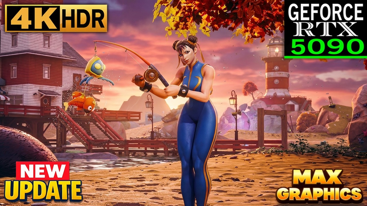 Fortnite (RTX 5090) 4K HDR Gameplay | Skin Chun-Li