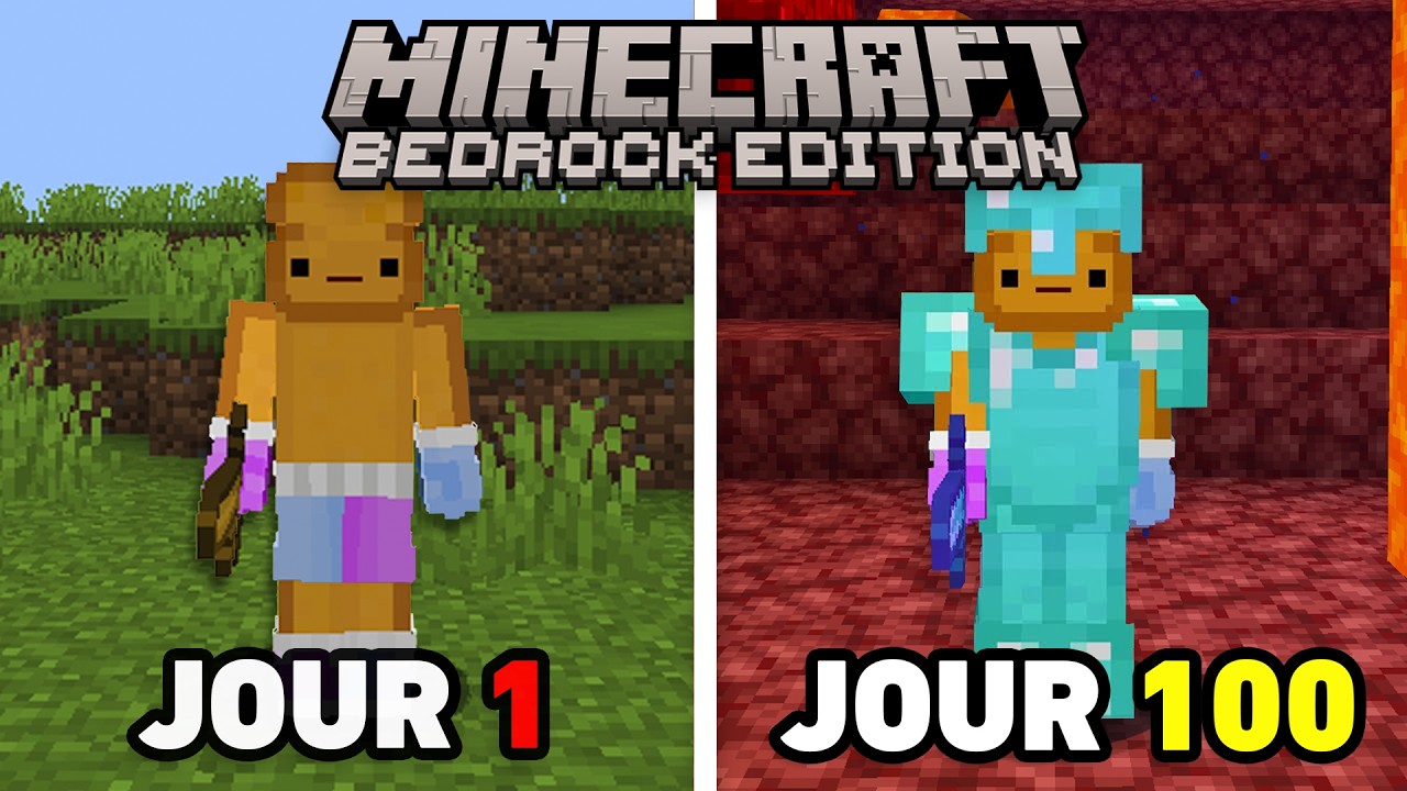 100 Jours sur Minecraft BEDROCK.. background