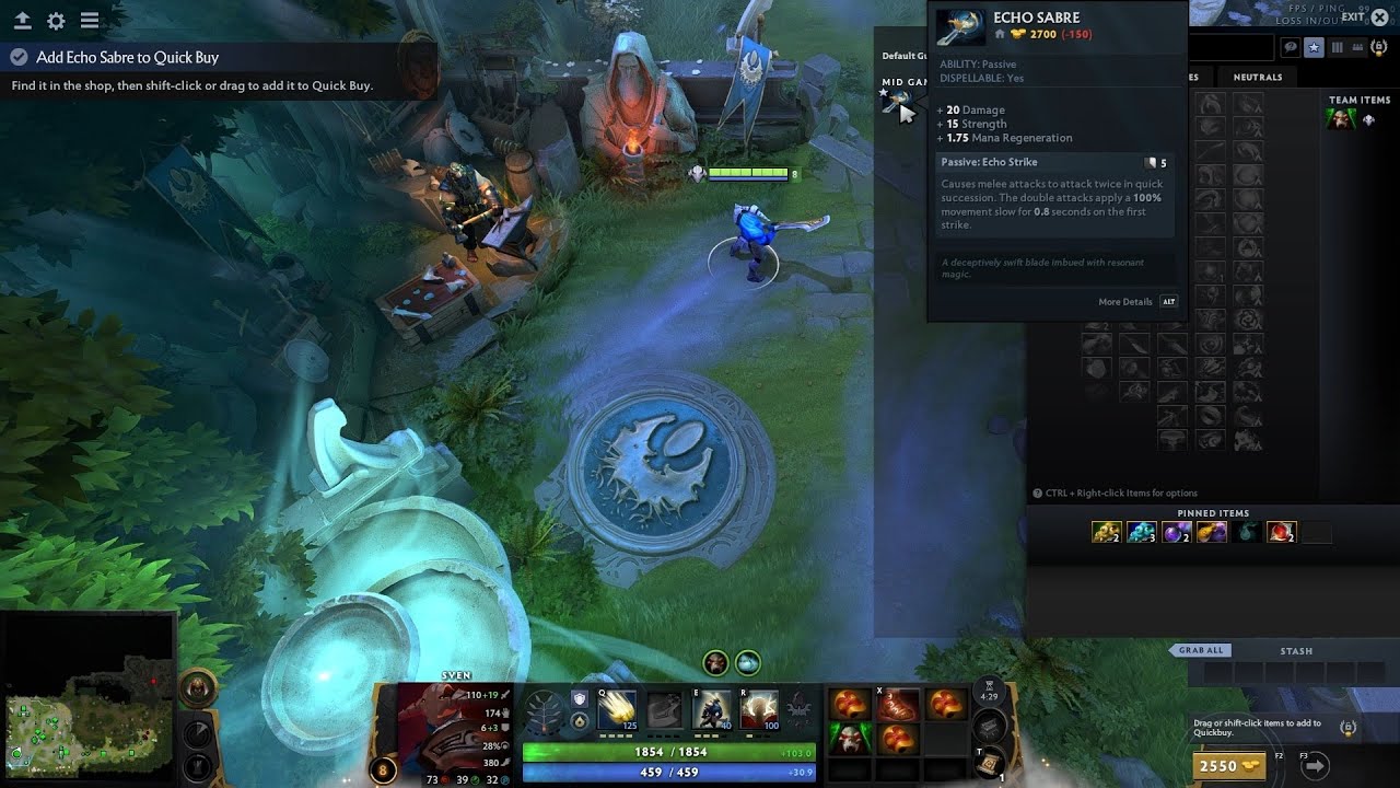 Bug in training for beginners Tier 2 Mid-Game Progression (not enough money to buy Echo Sabre) background