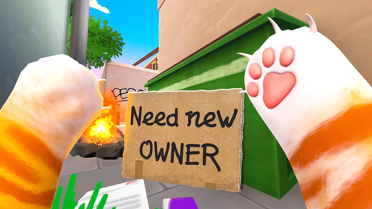 I Became a HOMELESS Cat - Cat in Town VR background