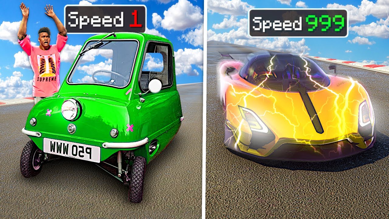 Upgrading SLOWEST to FASTEST Car in GTA 5 background
