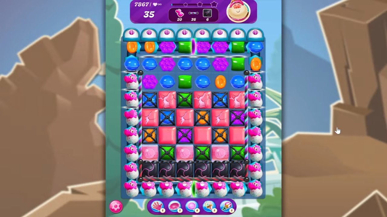 Candy Crush Saga LEVEL 7867 NO BOOSTERS (new version)🐟☑️ background