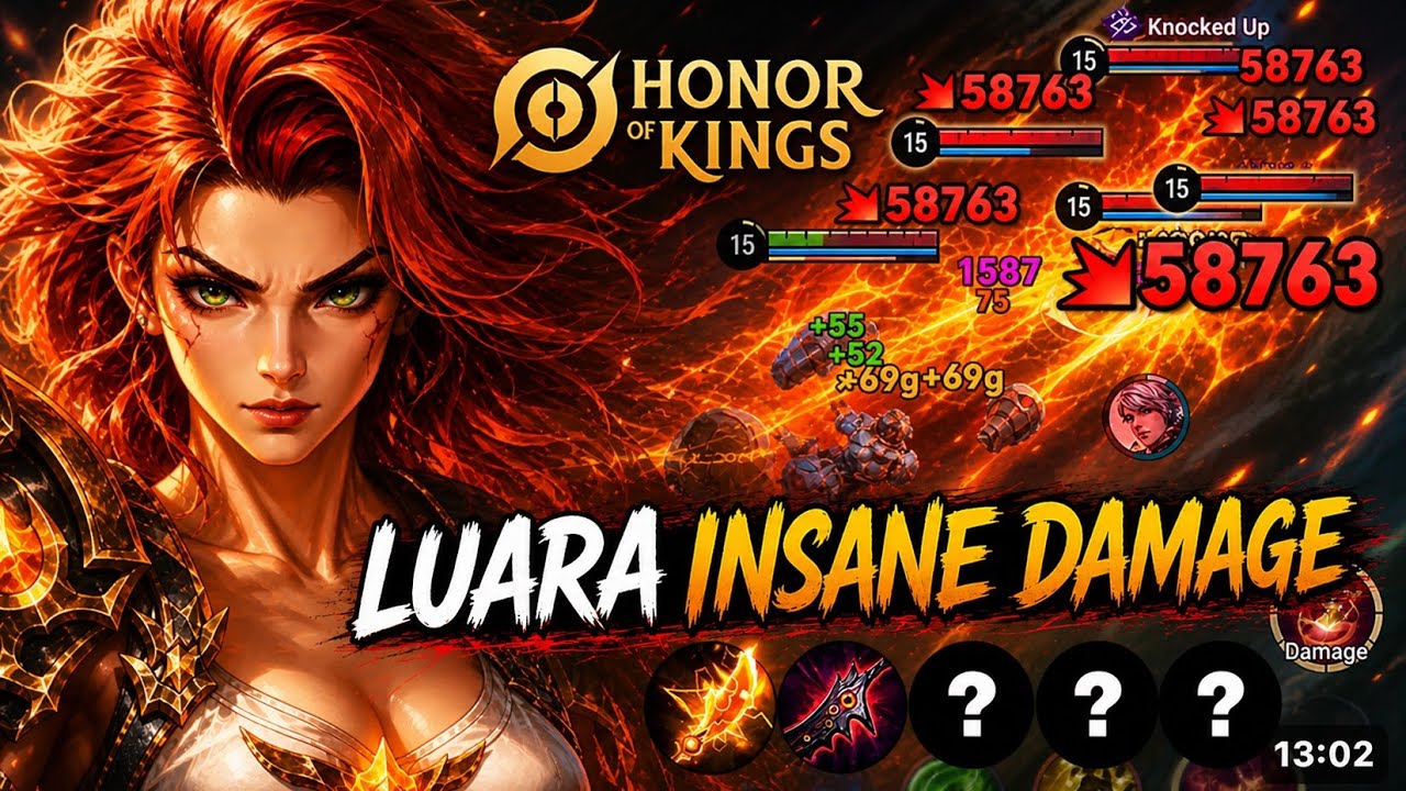 Luara INSANE DAMAGE π± 2x Quadrakill in One Match! | Honor of kings π