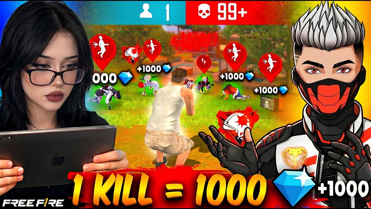 BENİ HER ÖLDÜRDÜĞÜNDE 1000 ELMAS VERİYORUM ! 💎 (İFLAS ETTİM!) 😱 -Free Fire