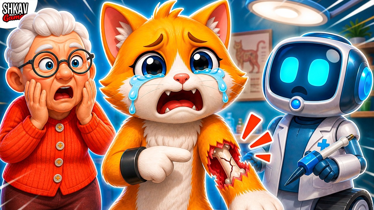 КОТ СЛОМАЛ ЛАПУ! Спасёт ли его КОСМО?! I Am Cat VR / Часть 76 background