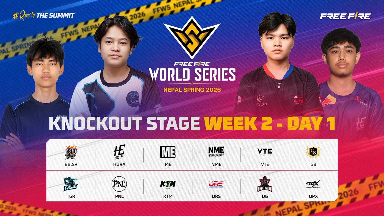 Free Fire World Series Nepal Spring 2026 | Week 2 - Knockout Stage | Day 1