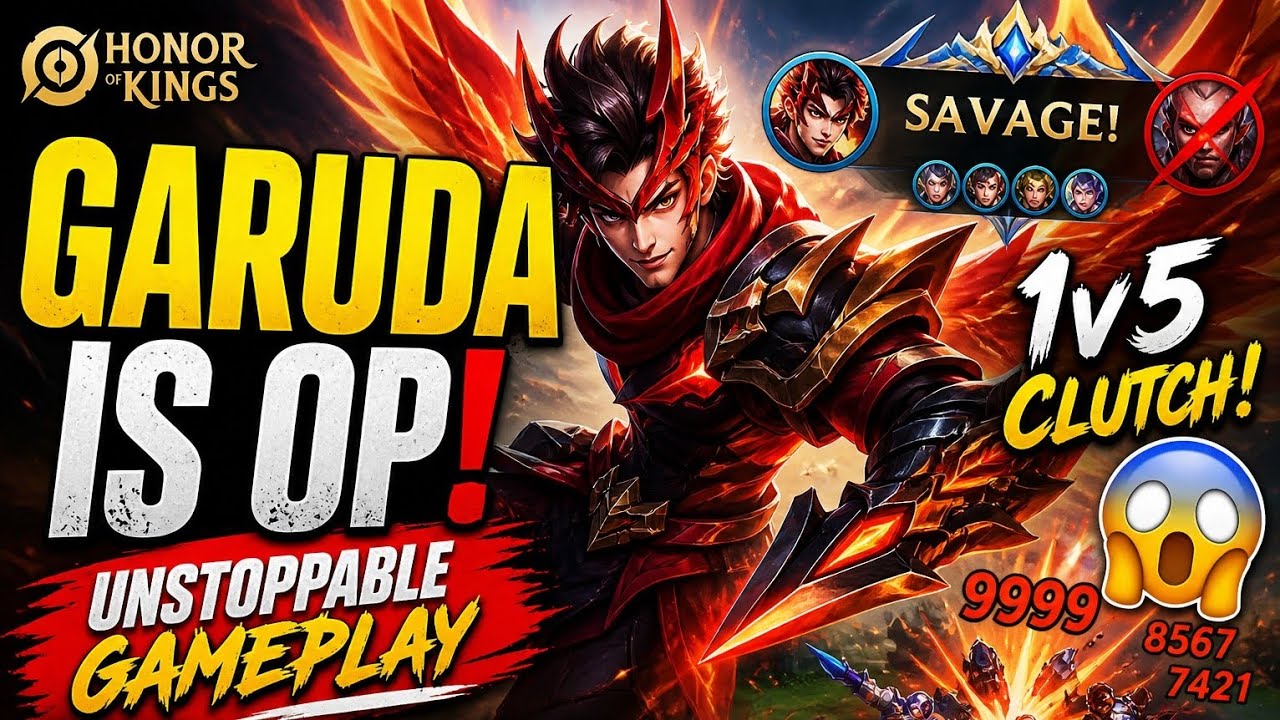 Top 1 GARUDA Carry Gameplay ⚡ Honor of Kings Mobile@honorofkings #Garuda #HOK #HonorOfKingsGlobal
