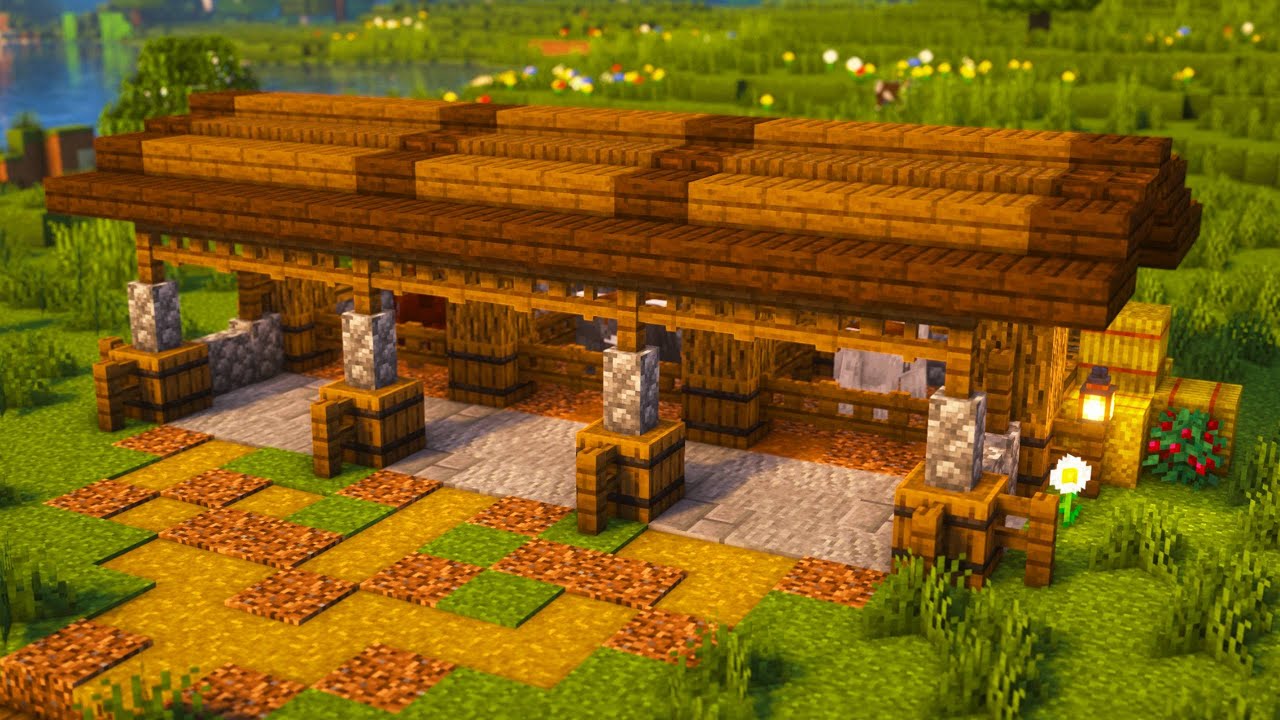 Minecraft: Easy Horse Stable Tutorial background
