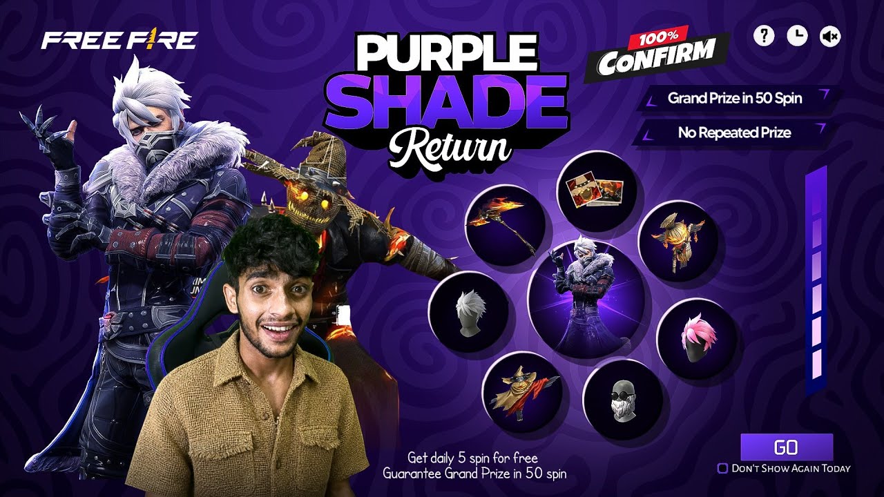 PURPLE SHADE BUNDLE RETURN 💜 Free Fire Max